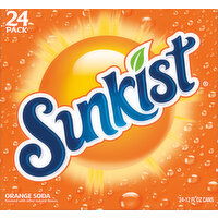 Sunkist Soda, Orange, 24 Pack - 24 Each