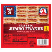 Bar S Classic Jumbo Franks - 16 Ounce