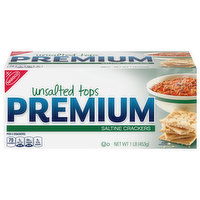 Nabisco Saltine Crackers, Premium, Unsalted Tops, 16 Ounce