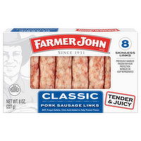 Farmer John Pork Sausage Links, Classic - 8 Each