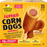 Foster Farms Honey Crunchy Jumbo Corn Dogs, Frozen - 20 Each