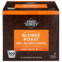 First Street Pods Single Serve 100% Arabica Light Roast Blonde Roast Coffee - 100 Each
