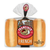 Francisco French White Sandwich Rolls, 6 count, 18.5 oz - 6 Each