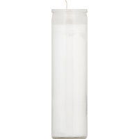 Continental Candle, Rosary Solid White, 8 Inch Tall - 1 Each