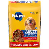 Pedigree Adult Grilled Steak & Vegetable Flavor Food for Dogs - 20 Pound