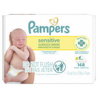 Pampers Baby Wipes Pampers Sensitive - 168 Each