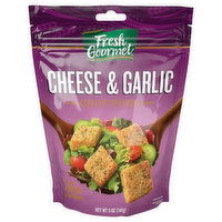 Fresh Gourmet Croutons, Cheese & Garlic - 5 Ounce