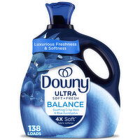 Downy Ultra Soft Plus Fresh Fabric Softener Liquid, Balance, Crisp Rain & Blue Eucalyptus, 138 Lds - 93 Fluid ounce