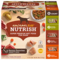 Rachael Ray Food For Dogs, Super Premium, Wet, Chicken Paw Pie/Hearty Beef Stew/Savory Lamb Stew - 6 Each