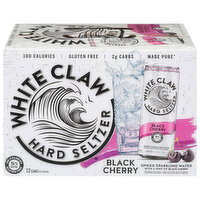 White Claw Hard Seltzer Hard Seltzer, Black Cherry - 12 Each