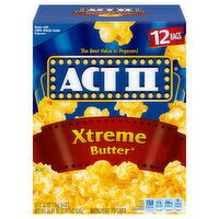 Act II Xtreme Butter Microwave Popcorn - 12 Each
