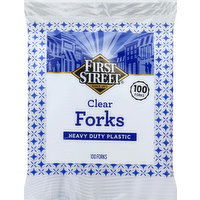 First Street Forks, Clear - 100 Each