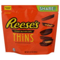 Reese's Peanut Butter Cups, Milk Chocolate & Peanut Butter, Thins, Share Pack - 7.37 Ounce