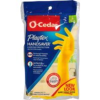 O-Cedar Gloves,  Handsaver, Large - 1 Each