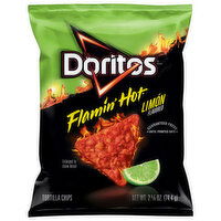Doritos Tortilla Chips, Flamin' Hot Limon Flavored - 2.625 Ounce