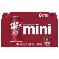 Dr Pepper Mini Soda - 6 Each