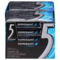 5 Gum, Sugarfree, Peppermint Cobalt