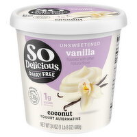 So Delicious Vanilla Dairy Free Vegan Unsweetened Coconut Milk Yogurt - 24 Ounce