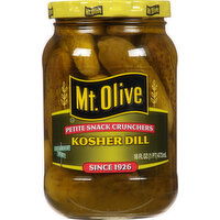 Mt Olive Pickles, Kosher Dill, Petite Snack Crunchers - 16 Fluid ounce