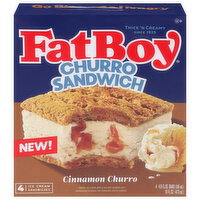 FatBoy Cinnamon Churro Ice Cream Sandwiches - 4 Each