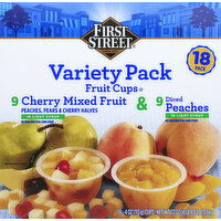 First Street Fruit Cups, Variety Pack - 18 Each