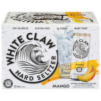 White Claw Hard Seltzer Hard Seltzer, Mango, 12 Pack - 12 Each