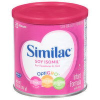 Similac Infant Formula with Iron, Soy-Based, OptiGro, Birth-12 Months, 12.4 Ounce