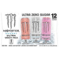 Monster Energy Drink, Ultra Peachy Keen/Zero Ultra/Ultra Strawberry Dreams, Zero Sugar, 12 Each