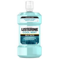 Listerine Mouthwash, Zero Alcohol, Cool Mint - 1 Litre