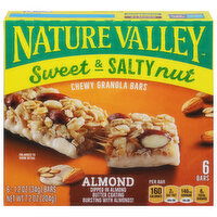 Nature Valley Granola Bars, Chewy, Sweet & Salty Nut, Almond - 6 Each