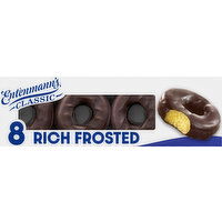 Entenmann's Rich Frosted Chocolate Donuts, 8 count, 16.5 oz - 8 Each
