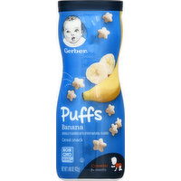 Gerber Cereal Snack, Puffs, Banana - 1.48 Ounce