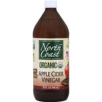 North Coast Vinegar, Organic, Apple Cider  - 32 Ounce