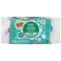 Scotch-Brite Scrub Sponges, Scrub Dots, Heavy Duty, Stay Fresh, 3 Pack - 3 Each