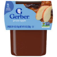 Gerber Prune Apple, Sitter 2nd Foods, 2 Packs - 2 Each