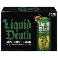 Liquid Death Sparkling Water, Severed Lime Flavored, King Size Cans - 8 Each