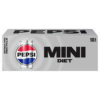 Pepsi Cola, Diet, Mini - 10 Each