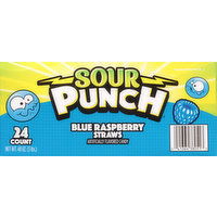 Sour Punch Candy, Blue Raspberry Straws