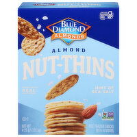 Blue Diamond Rice Crackers Snacks with Almonds, Hint of Sea Salt - 4.25 Ounce