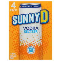 Sunny D Vodka Seltzer - 4 Each