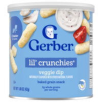 Gerber Crawler (8+ Months) Baked Grain Snack Veggie Dip Lil' Crunchies
