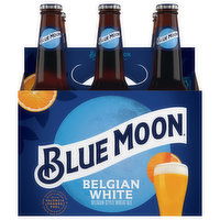 Blue Moon Beer, Wheat Ale, Belgian White, 6 Each