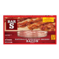 Bar S Naturally Hardwood Smoked Bacon, 12 Ounce