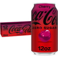 Coca-Cola Zero Sugar Cherry Soda Soft Drink Fridge Pack Cans