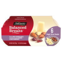 Sargento Balanced Breaks, White Cheddar Cheese/Almonds & Dried Cranberries - 6 Each