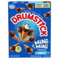 Drumstick Vanilla Mini Mini Frozen Dairy Dessert Cones Family Pack - 20 Each