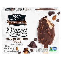 So Delicious Dairy Free Frozen Dessert, Non-Dairy, Almondmilk, Mocha Almond Fudge - 4 Each