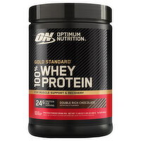 Optimum Nutrition 100% Whey Protein Double Rich Chocolate Protein Powder Drink Mix - 17.49 Ounce
