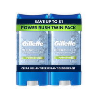 Gillette Clear Gel Antiperspirant and Deodorant for Men Wild Rain Scent Twin Pack - 7.6 Ounce