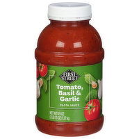 First Street Pasta Sauce, Tomato, Basil & Garlic, 45 Ounce